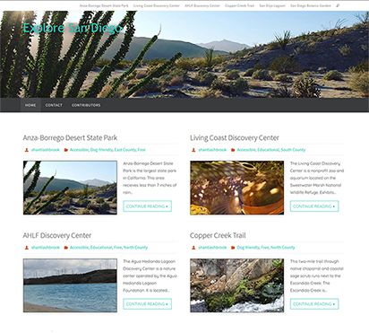 Explore San Diego Website